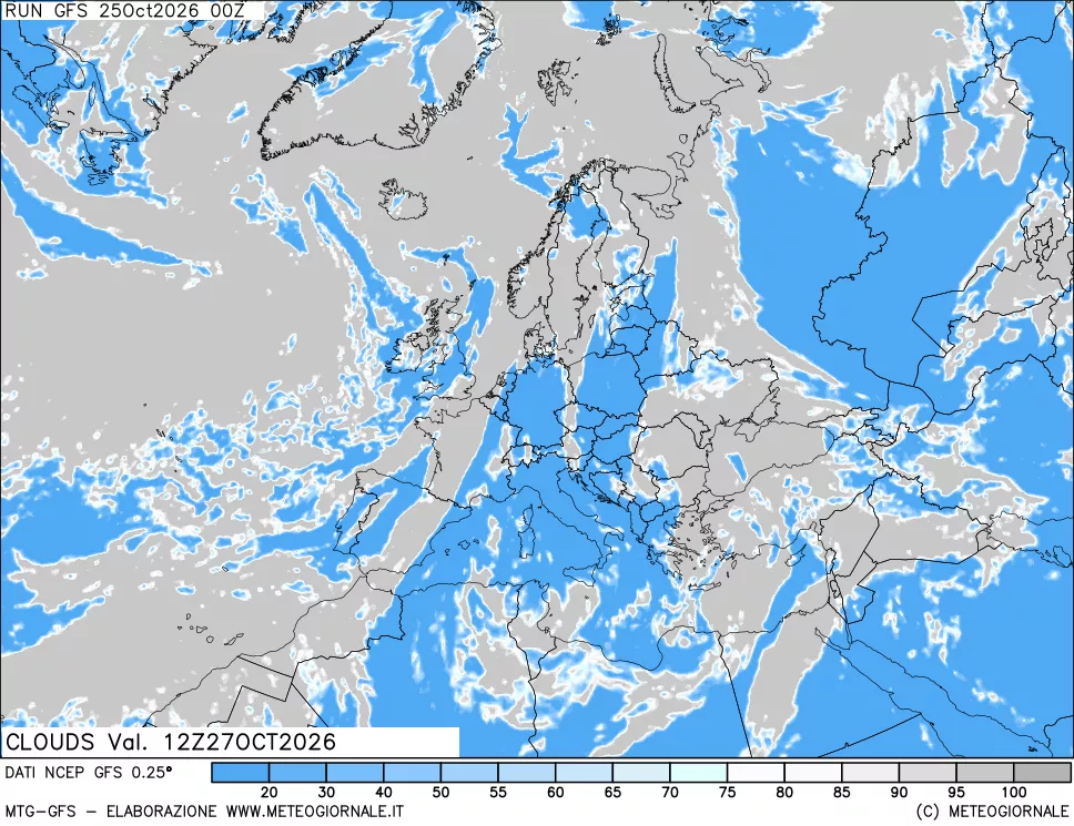 mappa Nuvolosità totale