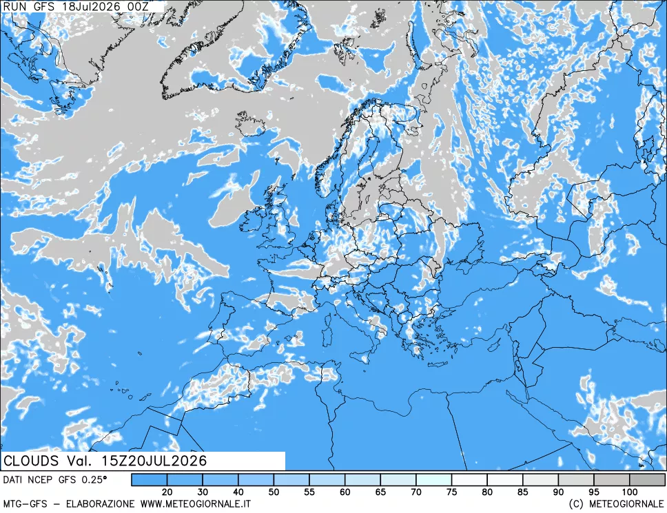 mappa Nuvolosità totale