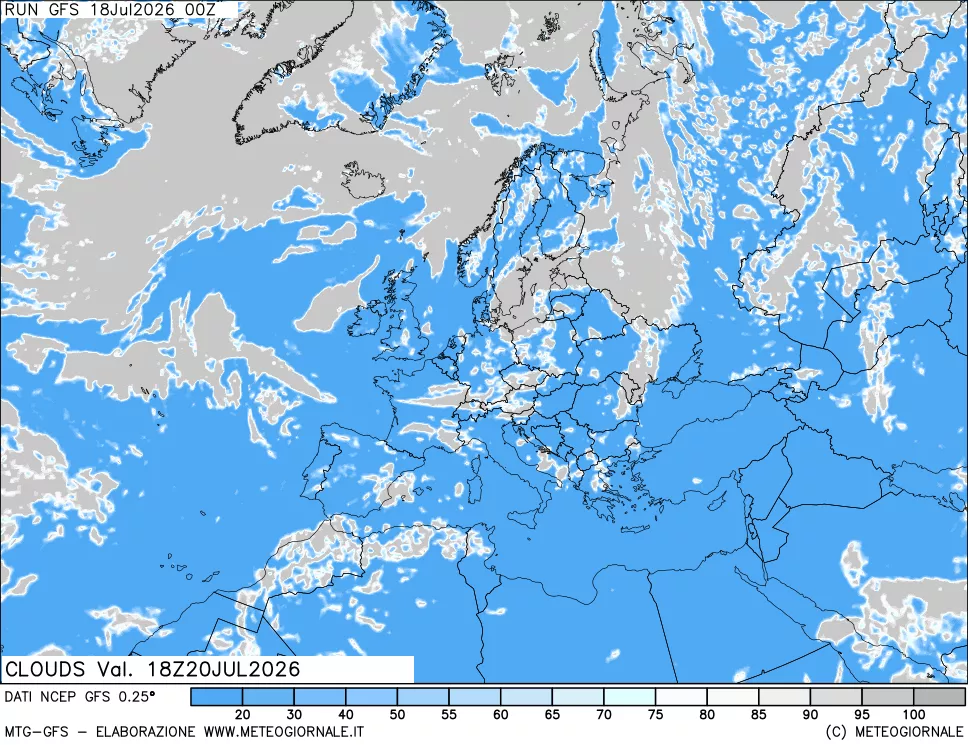 mappa Nuvolosità totale