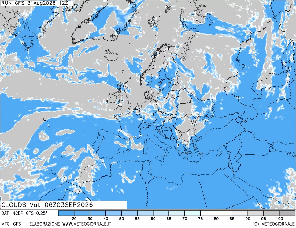 mappa Nuvolosità totale