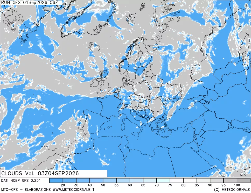 mappa Nuvolosità totale