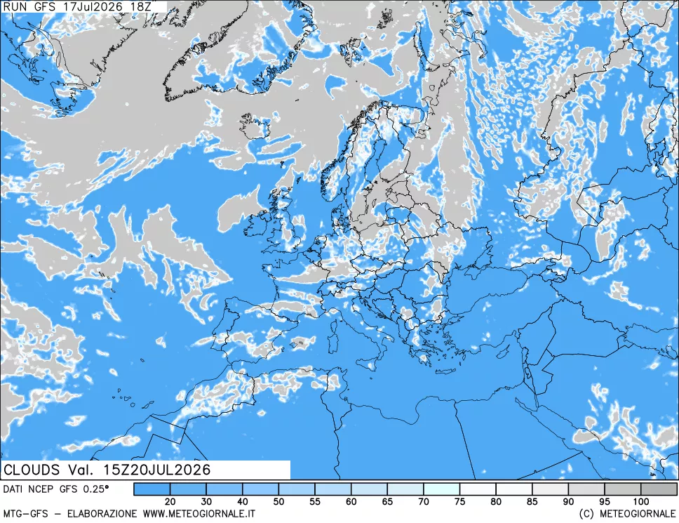 mappa Nuvolosità totale