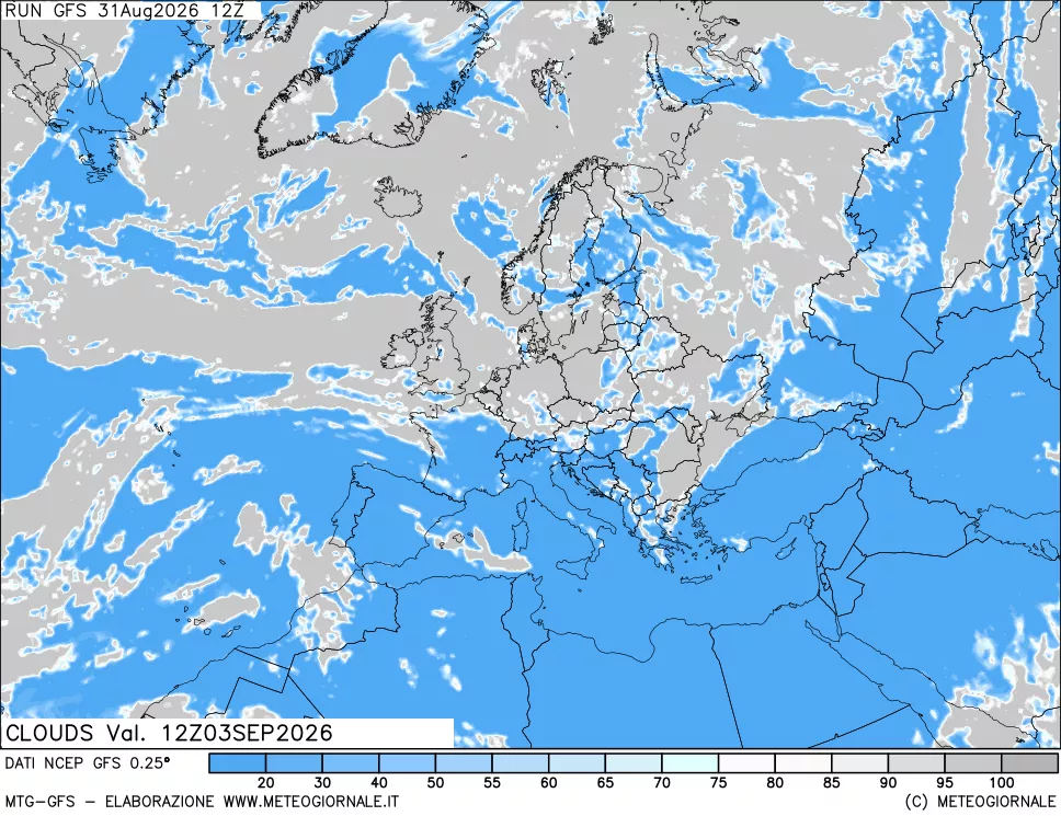 mappa Nuvolosità totale