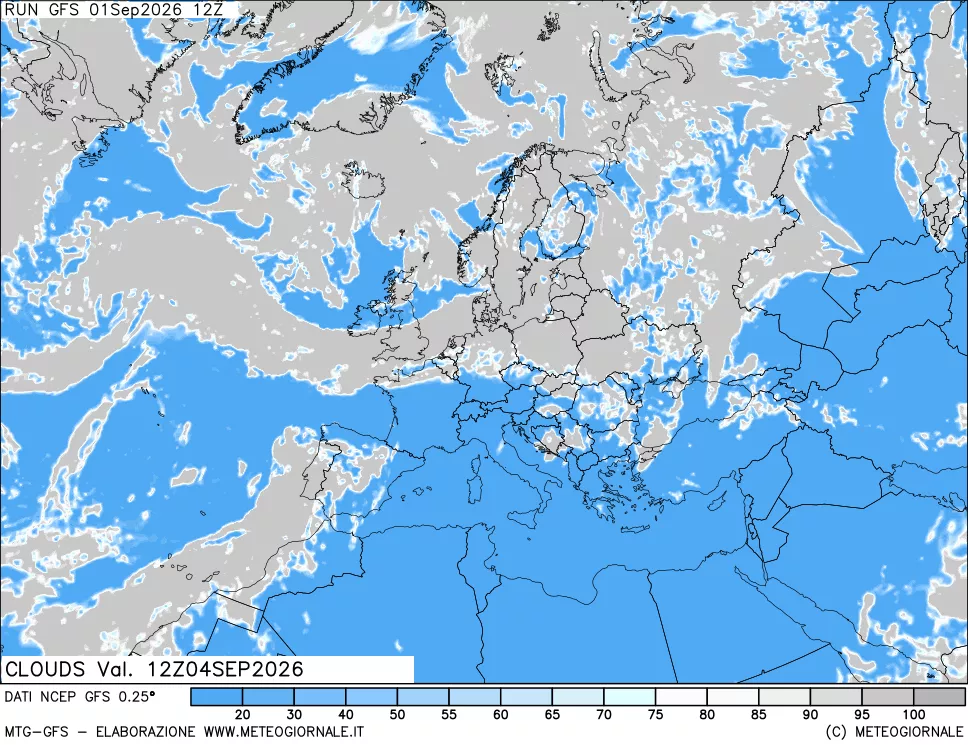 mappa Nuvolosità totale