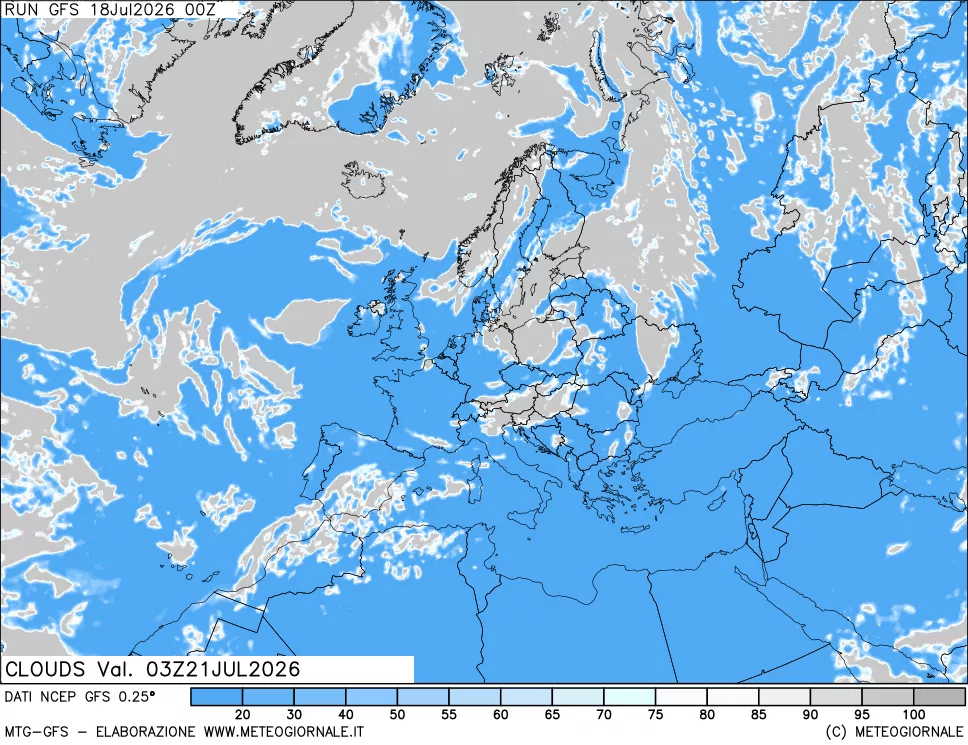 mappa Nuvolosità totale