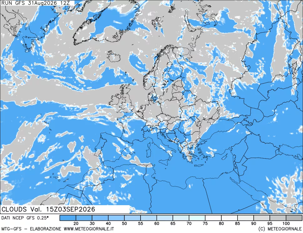 mappa Nuvolosità totale
