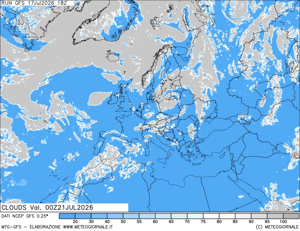 mappa Nuvolosità totale