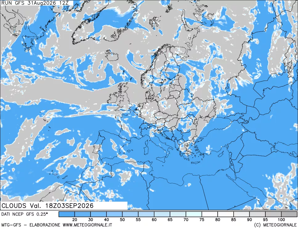 mappa Nuvolosità totale