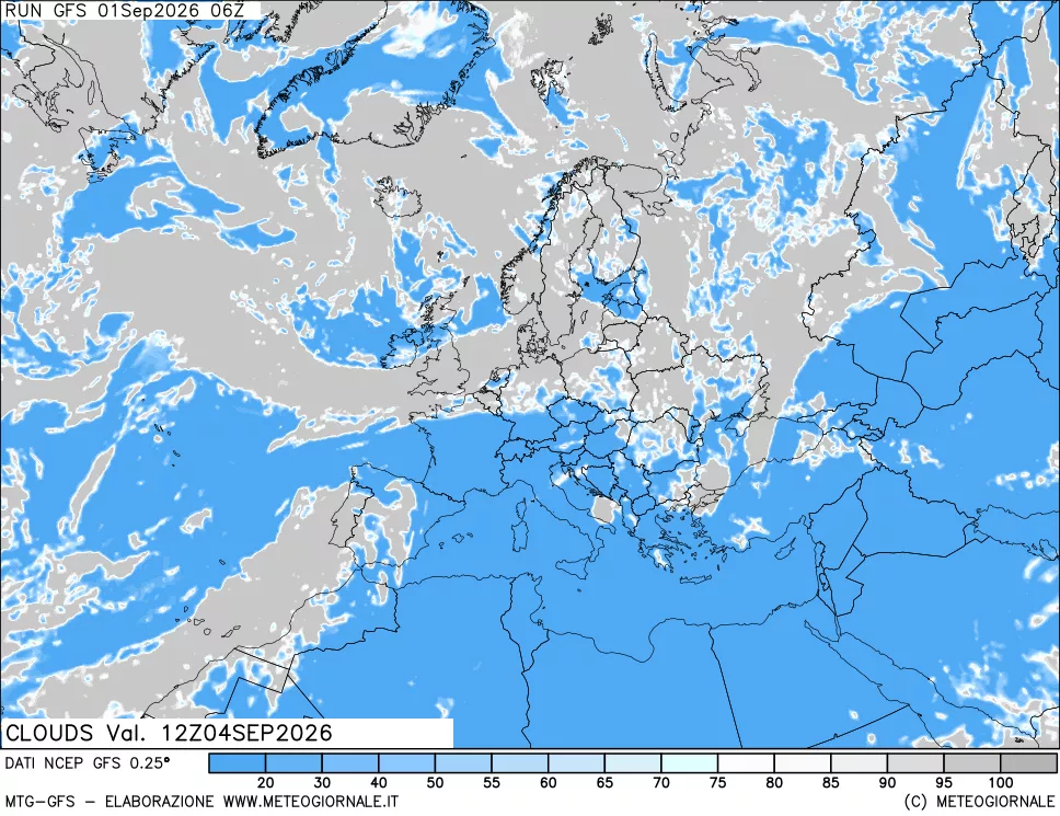 mappa Nuvolosità totale