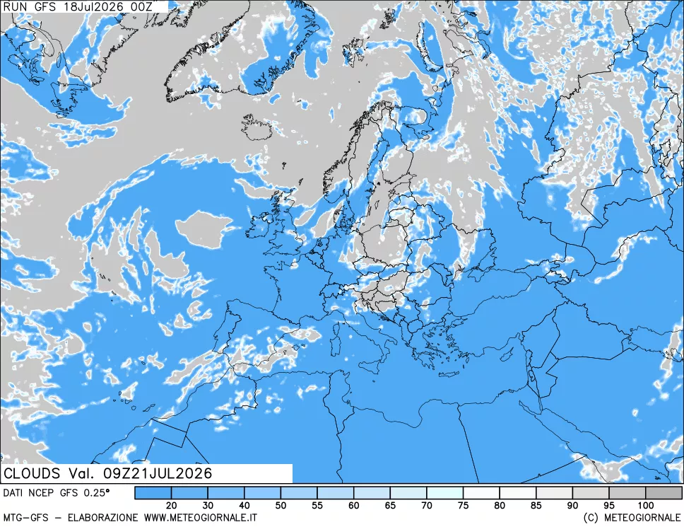 mappa Nuvolosità totale