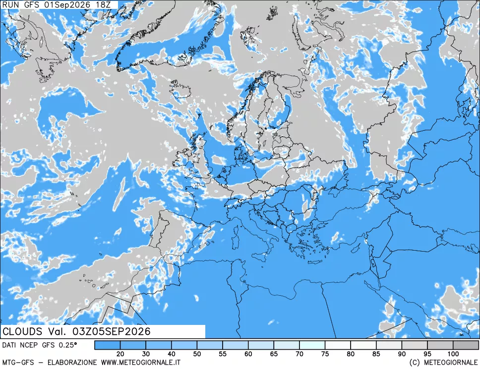 mappa Nuvolosità totale