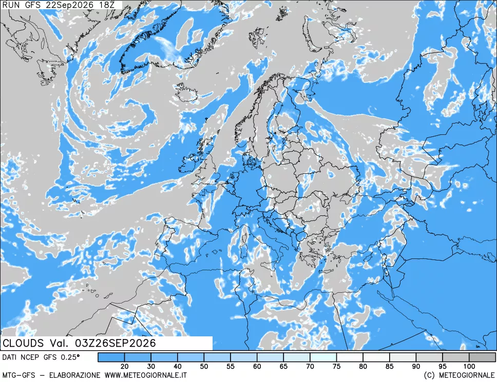 mappa Nuvolosità totale