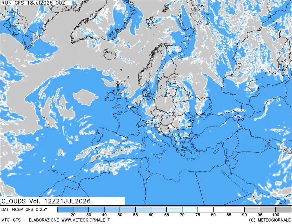 mappa Nuvolosità totale