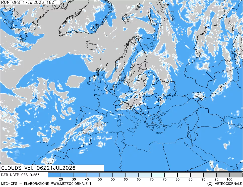 mappa Nuvolosità totale