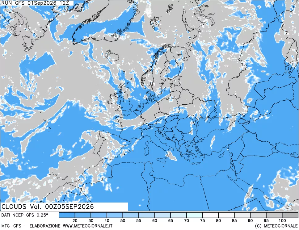mappa Nuvolosità totale