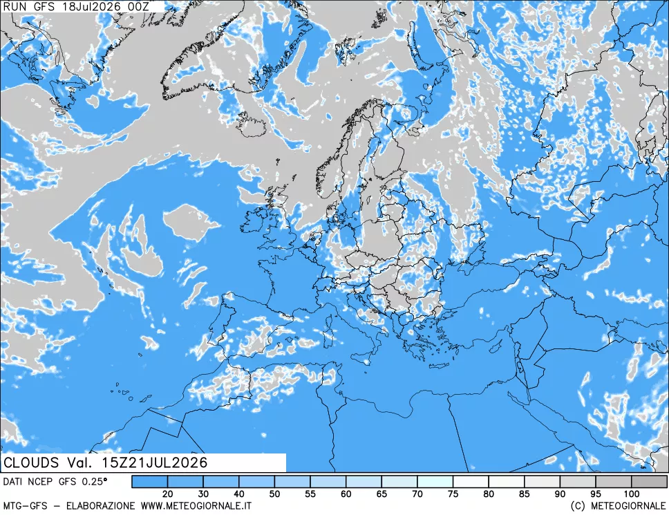 mappa Nuvolosità totale