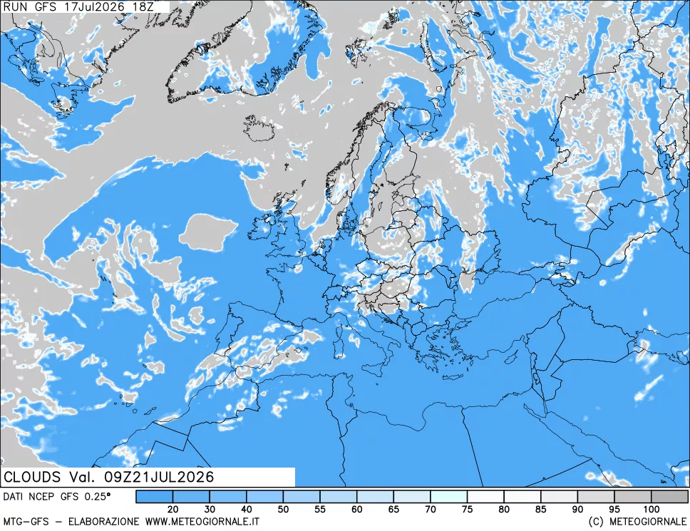 mappa Nuvolosità totale