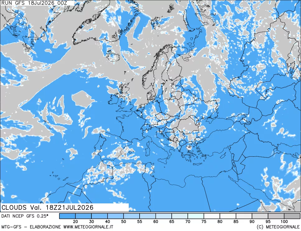mappa Nuvolosità totale