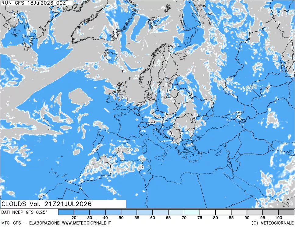 mappa Nuvolosità totale