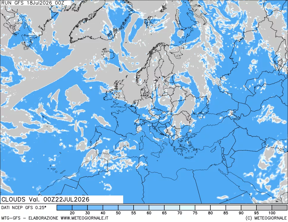 mappa Nuvolosità totale