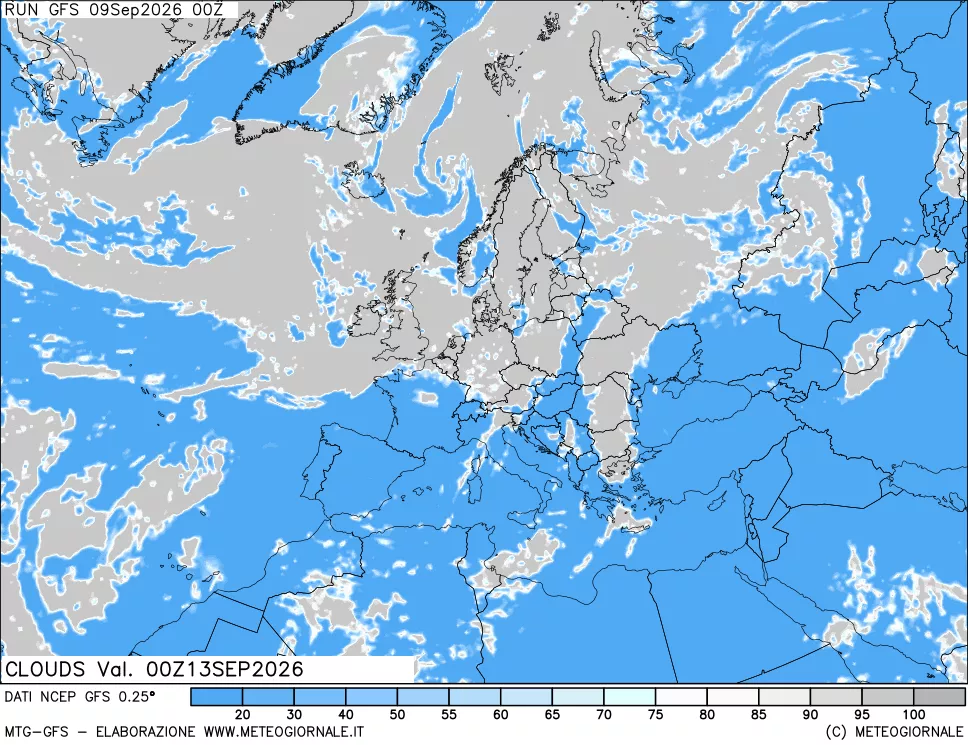 mappa Nuvolosità totale