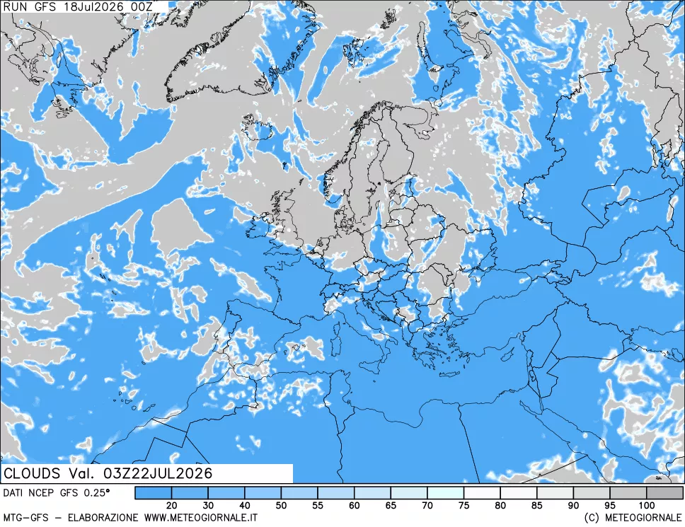 mappa Nuvolosità totale
