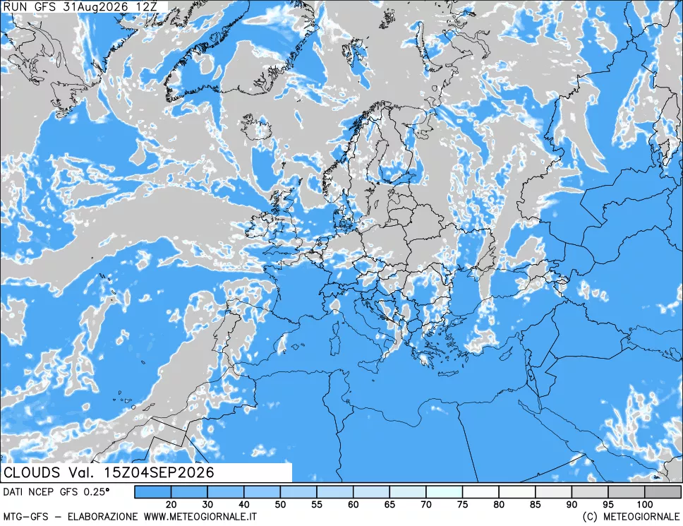 mappa Nuvolosità totale