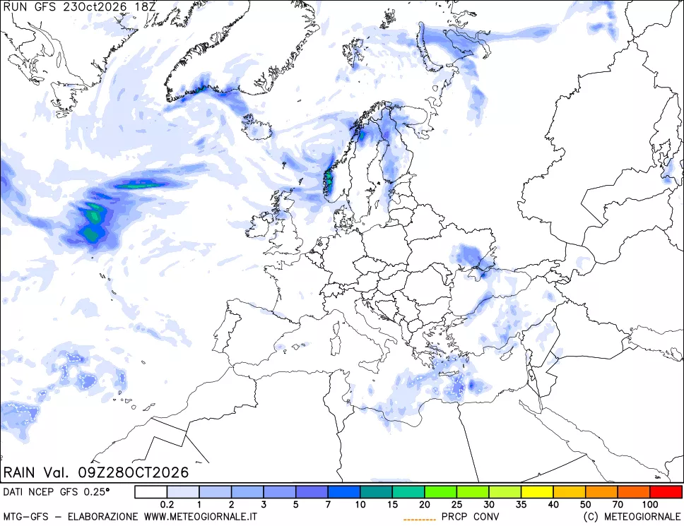 mappa Precipitazioni totali e convettive