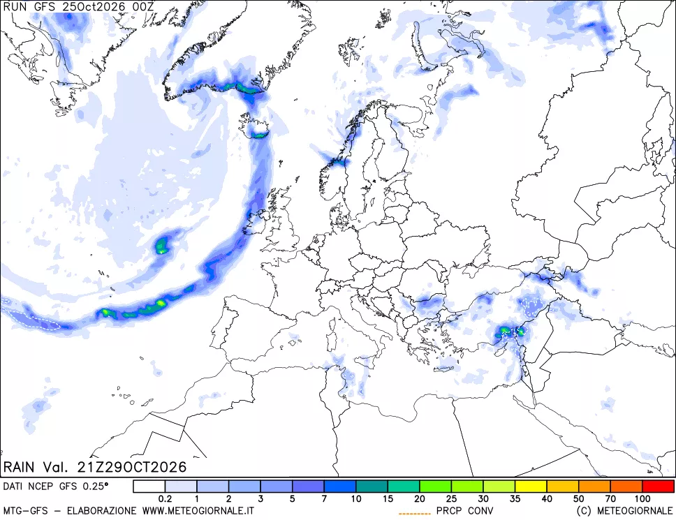 mappa Precipitazioni totali e convettive