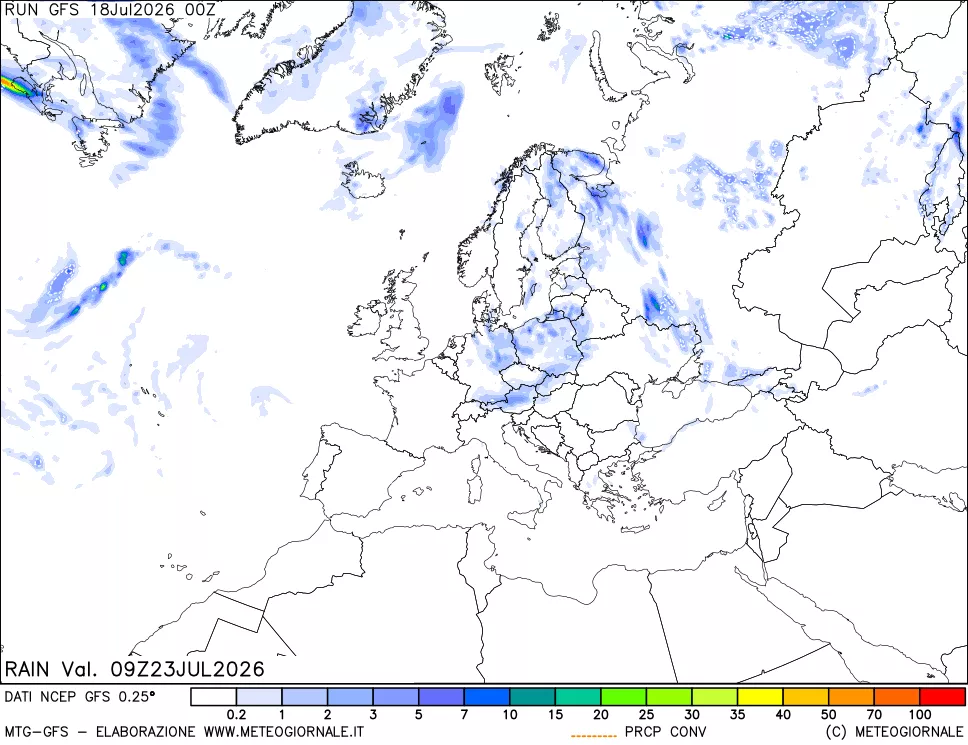 mappa Precipitazioni totali e convettive