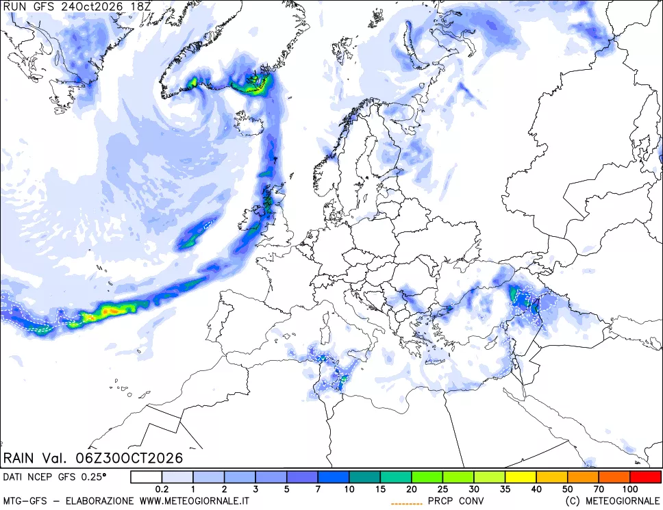 mappa Precipitazioni totali e convettive