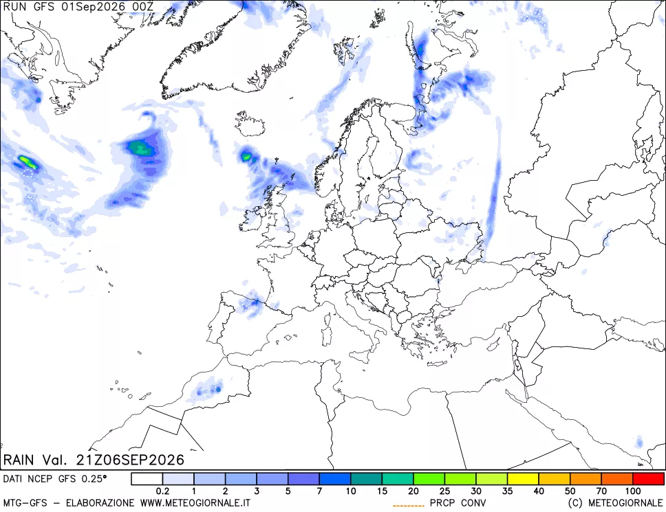 mappa Precipitazioni totali e convettive