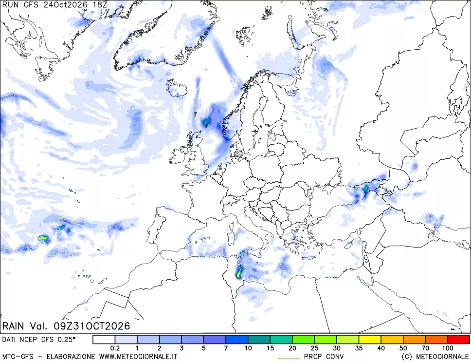 mappa Precipitazioni totali e convettive