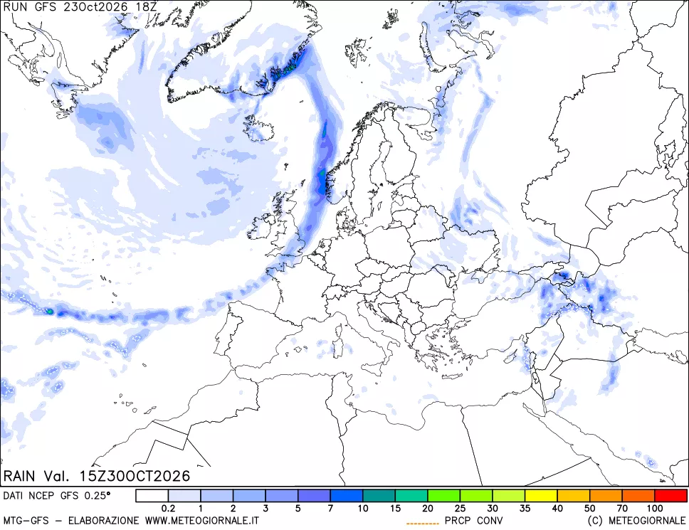mappa Precipitazioni totali e convettive