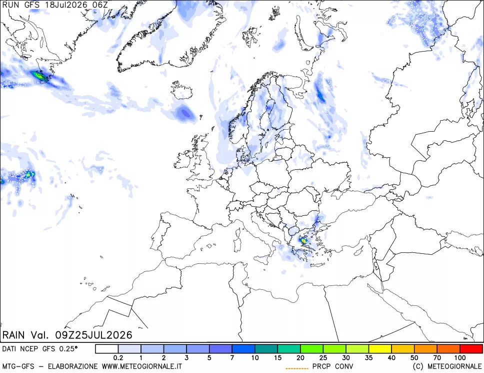 mappa Precipitazioni totali e convettive