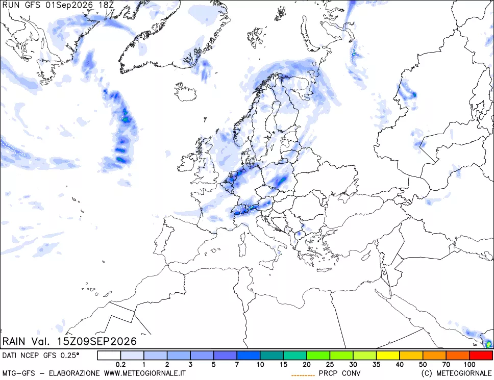 mappa Precipitazioni totali e convettive
