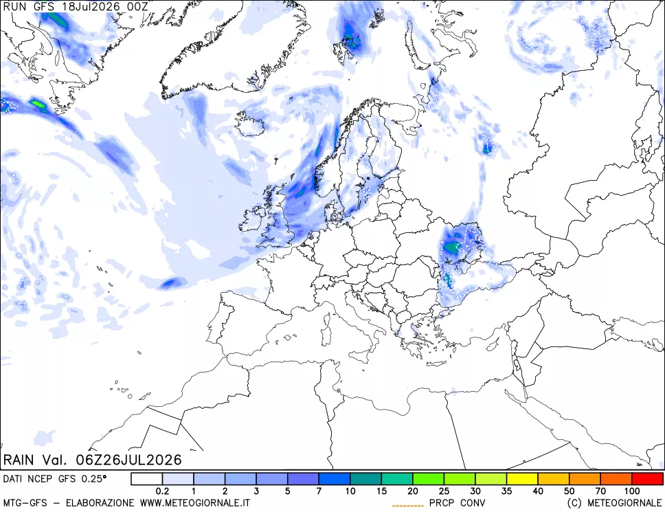 mappa Precipitazioni totali e convettive