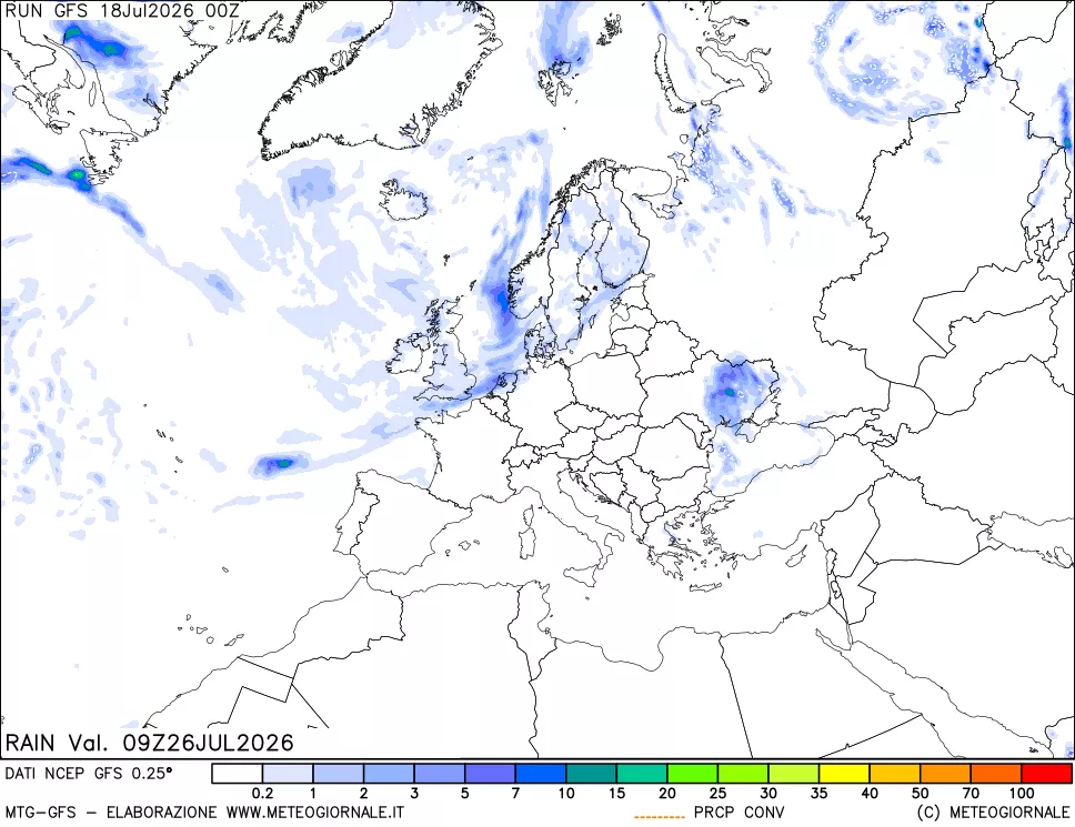 mappa Precipitazioni totali e convettive