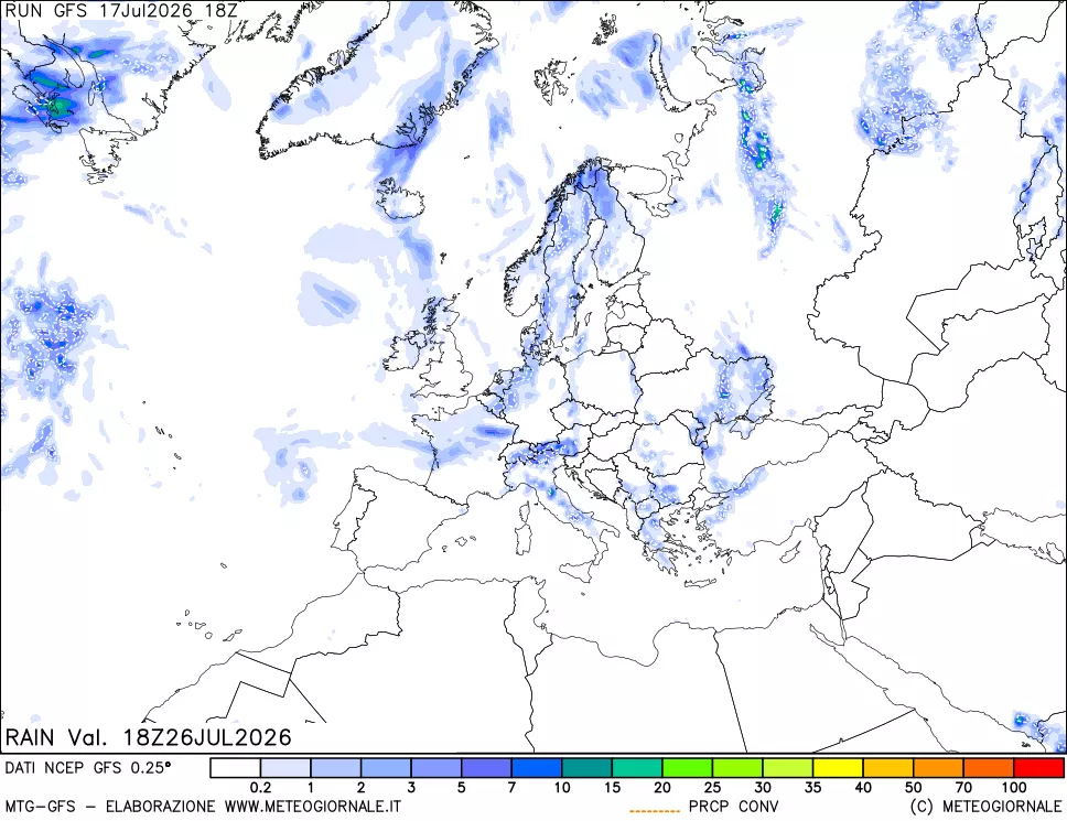 mappa Precipitazioni totali e convettive