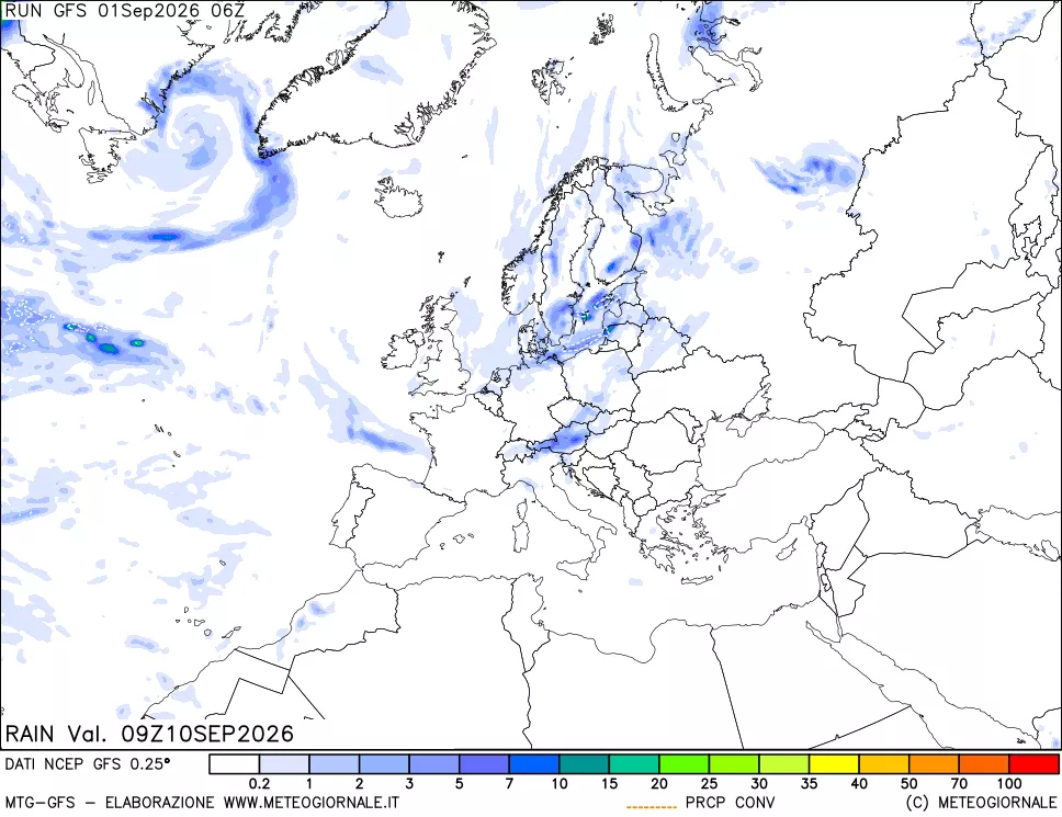 mappa Precipitazioni totali e convettive