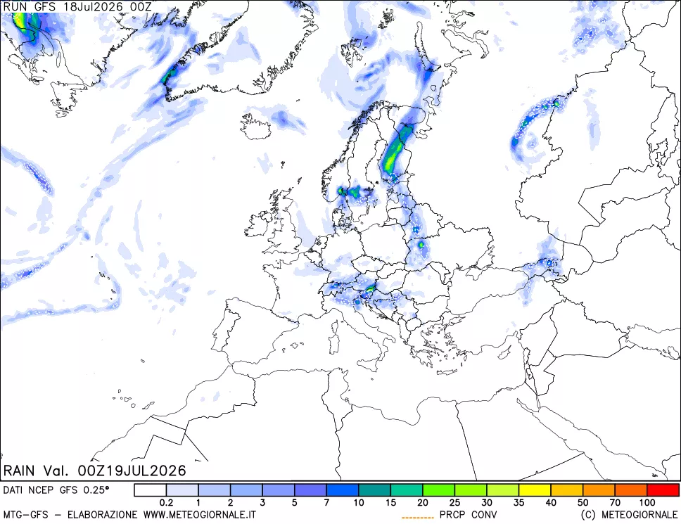 mappa Precipitazioni totali e convettive