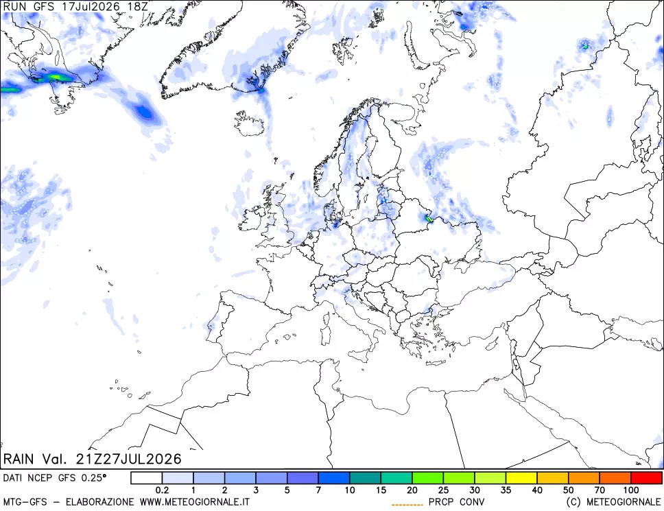 mappa Precipitazioni totali e convettive