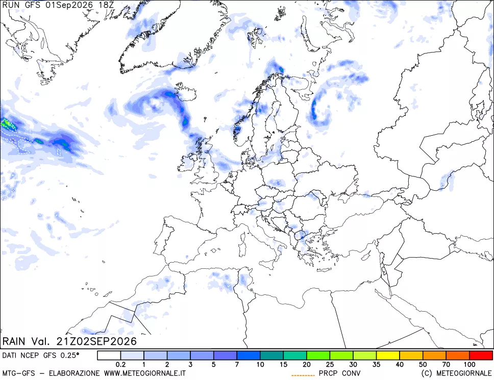 mappa Precipitazioni totali e convettive