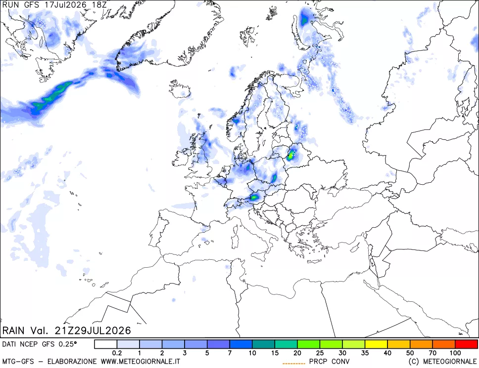 mappa Precipitazioni totali e convettive