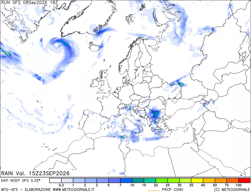 mappa Precipitazioni totali e convettive
