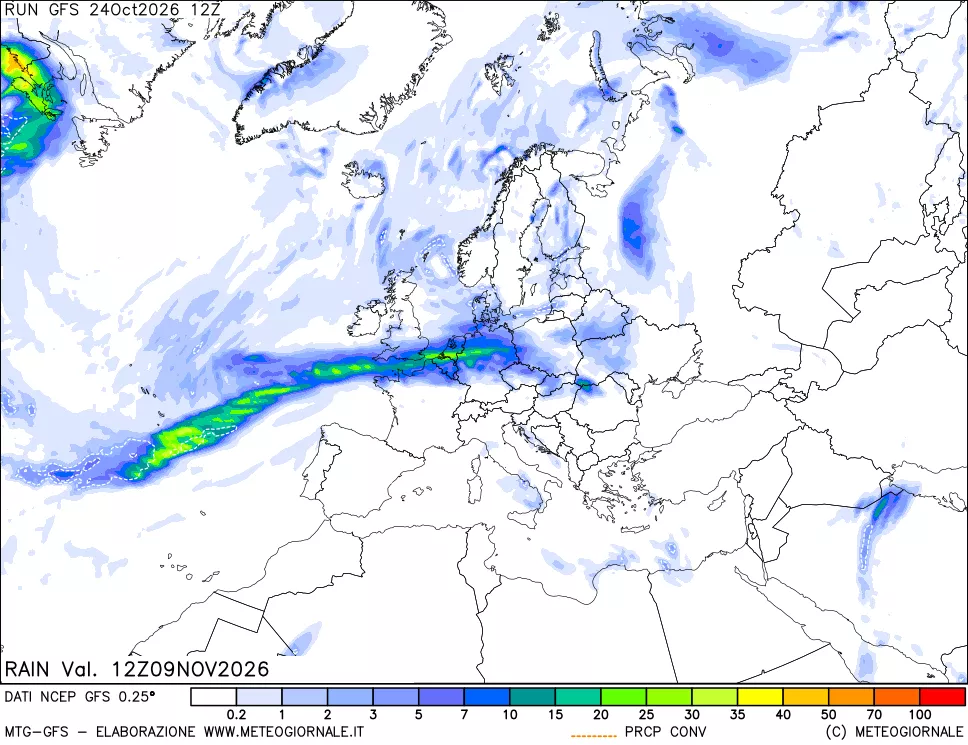 mappa Precipitazioni totali e convettive