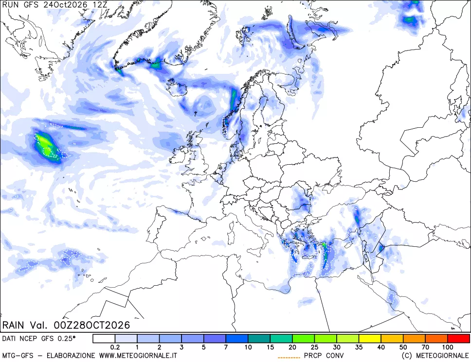 mappa Precipitazioni totali e convettive