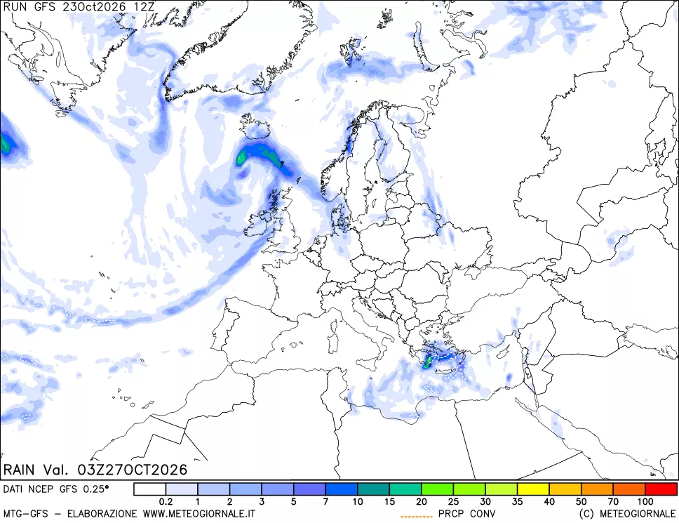 mappa Precipitazioni totali e convettive