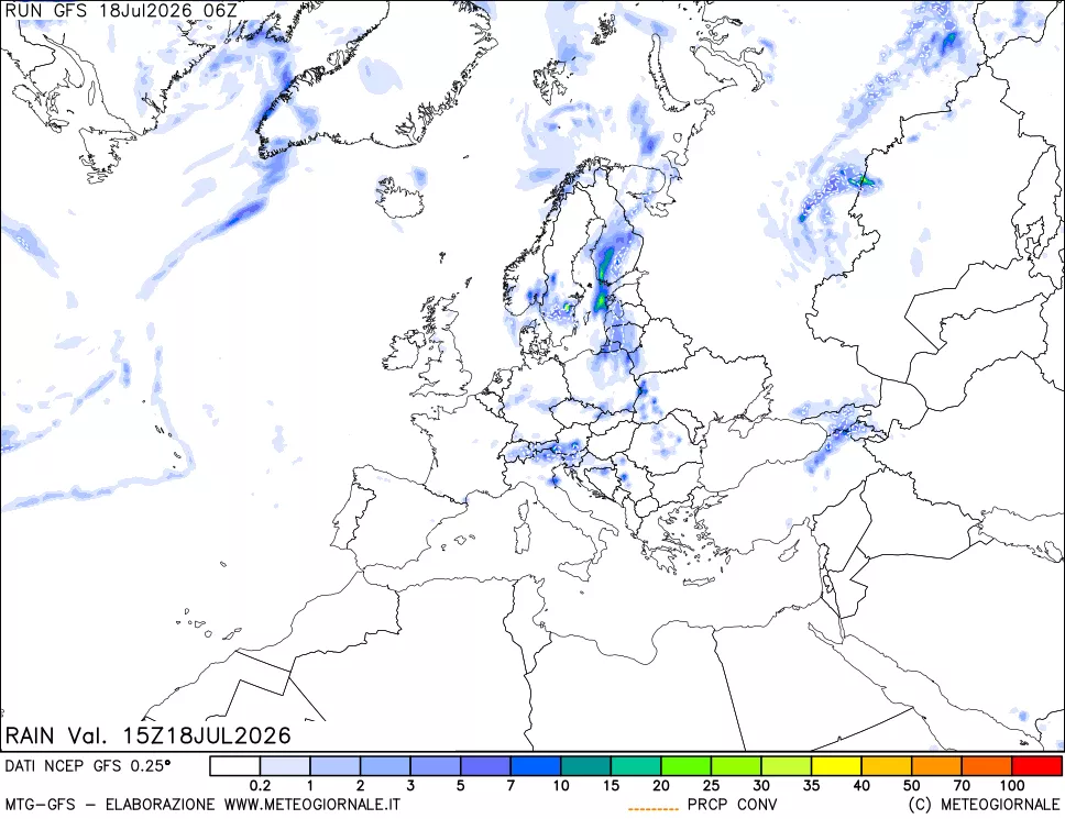 mappa Precipitazioni totali e convettive