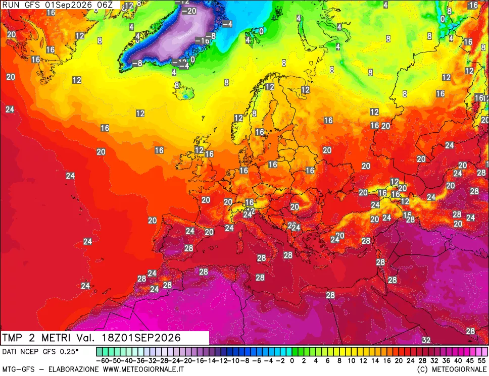 mappa Temp 2 metri